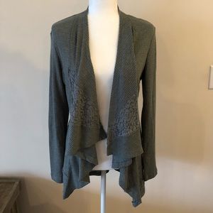 rxb Drapey Mixed-Media Cardigan